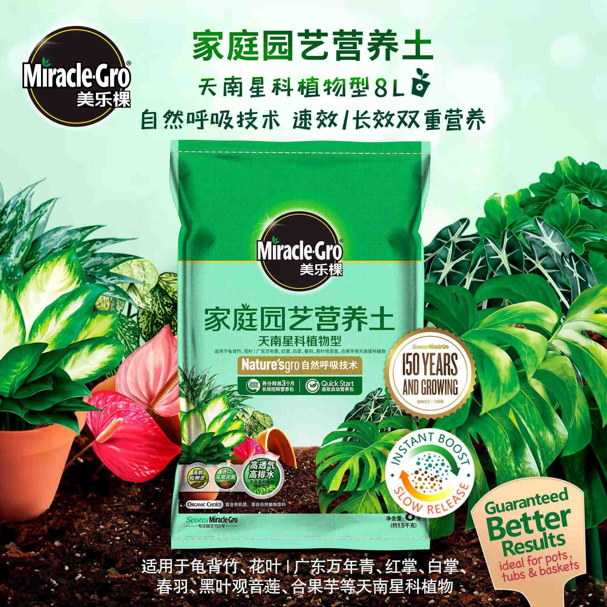 美乐棵美益棵天南星科土观叶植物专用营养土龟背竹白掌琴叶榕种植