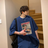 2026夏装搞怪小男孩宽松圆领短袖T恤港风潮A025-T7367-P25控38，男装T恤，电商A025