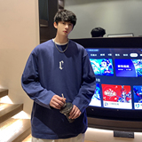 2025春装抖音品质小字母纯棉长袖t恤潮流宽松A025-C61-P30控48，男装T恤，电商A025
