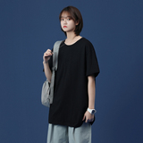 2026夏装新款ins纯色圆领短袖T恤大码情侣中性风A025-T33-P12，男装T恤，电商A025