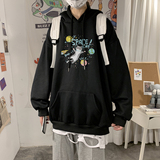 原创款2026春装创意猫字母宽松连帽卫衣大码A025-W169-P50控68，男装卫衣，电商A025