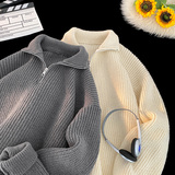 2025冬装半拉链高领毛衣情侣加厚打底针织衫慵懒风A025-M029-P58，男装T恤，电商A025