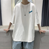2026夏装创意小字母宽松圆领短袖T恤情侣潮A025-T7305-P25控38，男装T恤，电商A025
