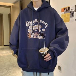 2025秋装卡通动物大码连帽卫衣外套潮 A025-W616-P55 控78 加绒65图片