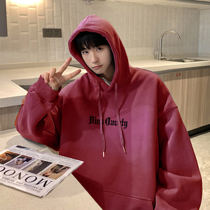 2025秋装个性美式字母宽松连帽卫衣潮 A025-W595-P55 控78 加绒65图片