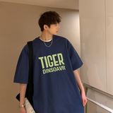 2026夏季新款虎年字母宽松圆领短袖T恤大码A025-T7329-P25控38，男装T恤，电商A025