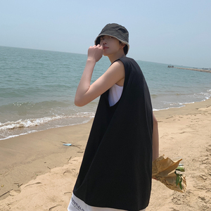 2026夏装新款创意字母无袖T恤背心运动ins坎肩外穿 A025-B290-P25图片