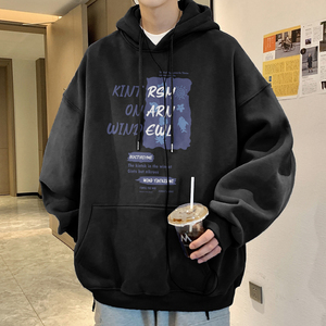 2025秋装字母印花学生宽松连帽卫衣潮 A025-W581-P55 控78 加绒65图片