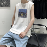 2026夏装新款印花t恤男宽松运动坎肩ins背心男外穿A025-B291-P25，男装背心/马甲，电商A025
