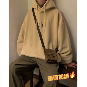 重磅加绒加厚 直播品质大板型2022美式基础字母连帽卫衣 W570-P60图片