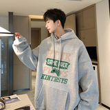 W576A-P55控78加绒652025秋装游戏手柄字母宽松连帽卫衣潮，男装卫衣，电商A025