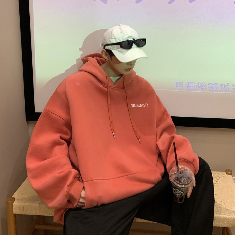 2026秋季新款港风小字母宽松连帽卫衣潮大码A025-W171-P50控68,男装卫衣,电商A025
