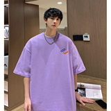 2025夏新款高品质~潮牌字母宽松圆领短袖T恤A025-T7386-P25控38，男装T恤，电商A025