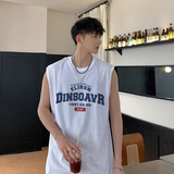 @2025夏装美式字母运动坎肩背心休闲无袖t恤A025-B307-P25控38，男装背心/马甲，电商A025