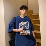 @2025夏装灌篮高手字母大码圆领短袖T恤日系A025-T7550-P25控38，男装T恤，电商A025