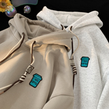 现货重磅2025秋冬装刺绣标宽松连帽卫衣外套A025-W670-P50控68，女装短外套，电商A025