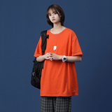 2026夏装新款ins纯色圆领短袖T恤大码情侣中性风A025-T33-P12，男装T恤，电商A025