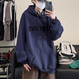2025秋新款美式字母宽松连帽卫衣帽衫A025-W600-P55控78加绒65，男装卫衣，电商A025