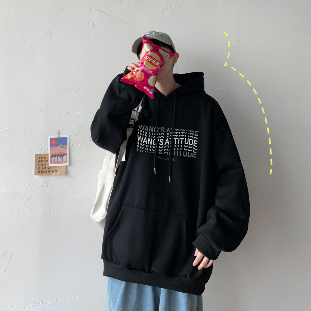 2026春装原创字母印花宽松连帽卫衣大码外套A025-W152-P50控68，女装短外套，电商A025