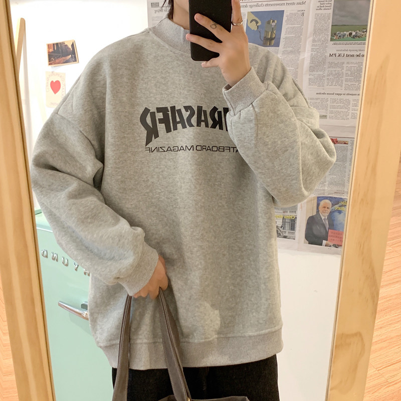 热卖秋冬款2020冬装字母小高领加绒卫衣大码A025-W950-P58控68,男装卫衣,电商A025