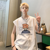 @2025夏hiphop嘻哈潮牌背心休闲无袖t恤坎肩A025-B329-P25控38，男装背心/马甲，电商A025