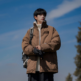 2025冬季羊羔毛立领加厚棉衣面包棉服外套A025-Y17-P98控118，男装棉衣，电商A025