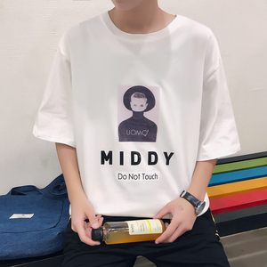 热卖推荐2026夏季MIDDY字母头像印花短袖T恤 A025-T83-P35 45图片