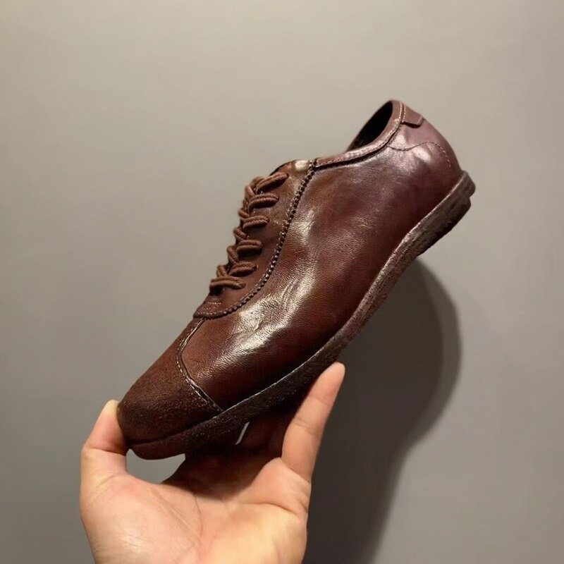 水洗马皮德训鞋男鞋高端手工鞋真皮鞋底休闲皮鞋平底板鞋德比鞋子,流行男鞋,德训鞋,淘宝优惠券,粉丝福利购,淘宝优惠卷