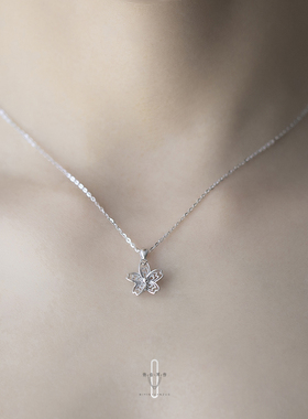 弥音原作 樱花项链锁骨链小众女精致闪耀气质925银设计感