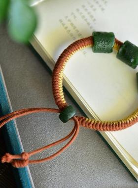 天然和田玉纯手工编制多宝手链