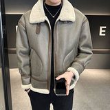 店主风25年冬季新款皮毛一体加绒加厚夹克外套D209A-PT222-P245，男装夹克，电商D209A