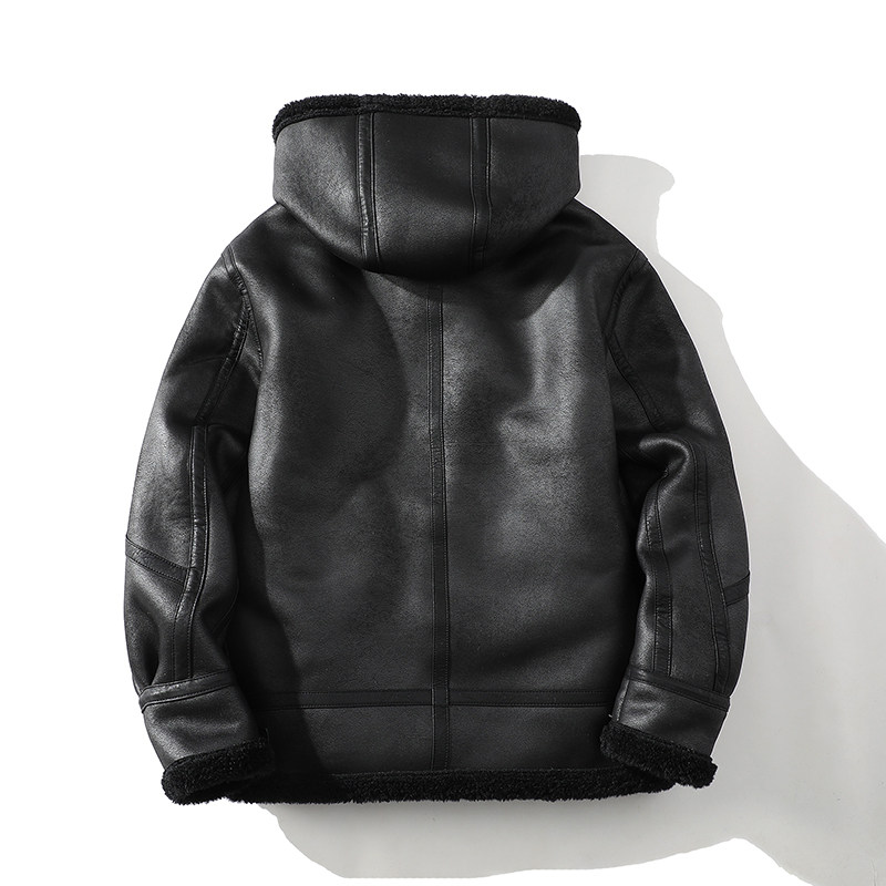 25年冬季新款皮毛一体加绒加厚夹克男外套D209A-PT5858-P265两色,男装夹克,电商D209A