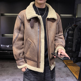 店主风2025冬季新款大码皮毛一体休闲夹克外套男D209A-PT588-P245，男装夹克，电商D209A