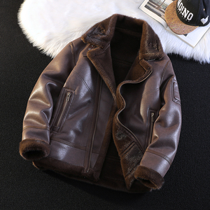 25年冬季新款高端皮毛一体加绒加厚夹克男外套D209A-PT089-P330，男装夹克，电商D209A