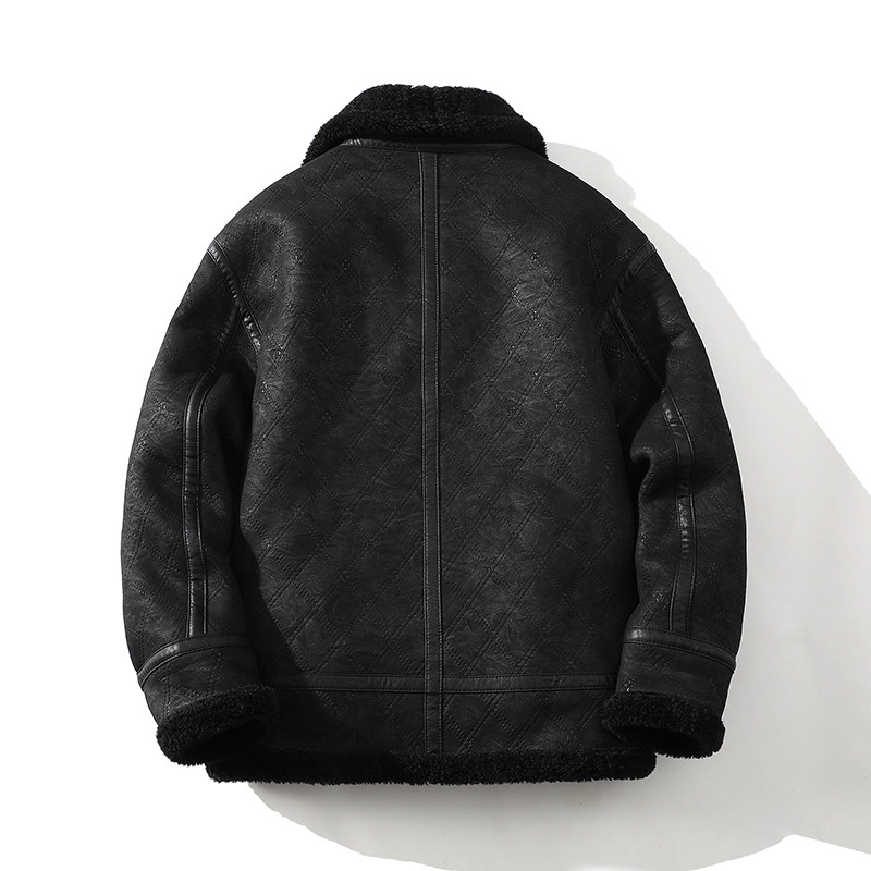 25年冬季新款皮毛一体加绒加厚夹克男外套D209A-PT789A-P245,男装夹克,电商D209A