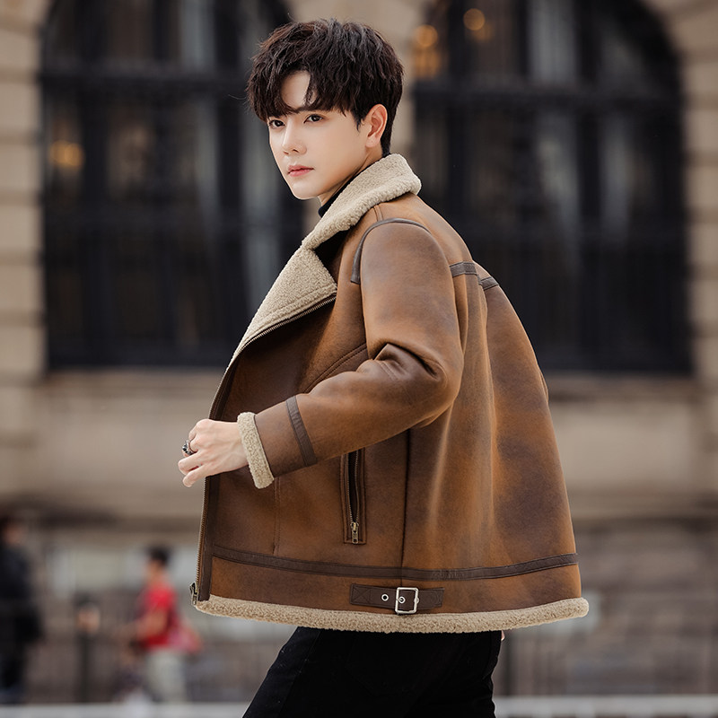 tim2025年冬季新款大码皮毛一体休闲夹克外套D209A-PT587-P245,男装夹克,电商D209A