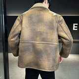 2025年冬季主推新款大码皮毛一体夹克外套D209A-PT989-P255两面穿，男装夹克，电商D209A