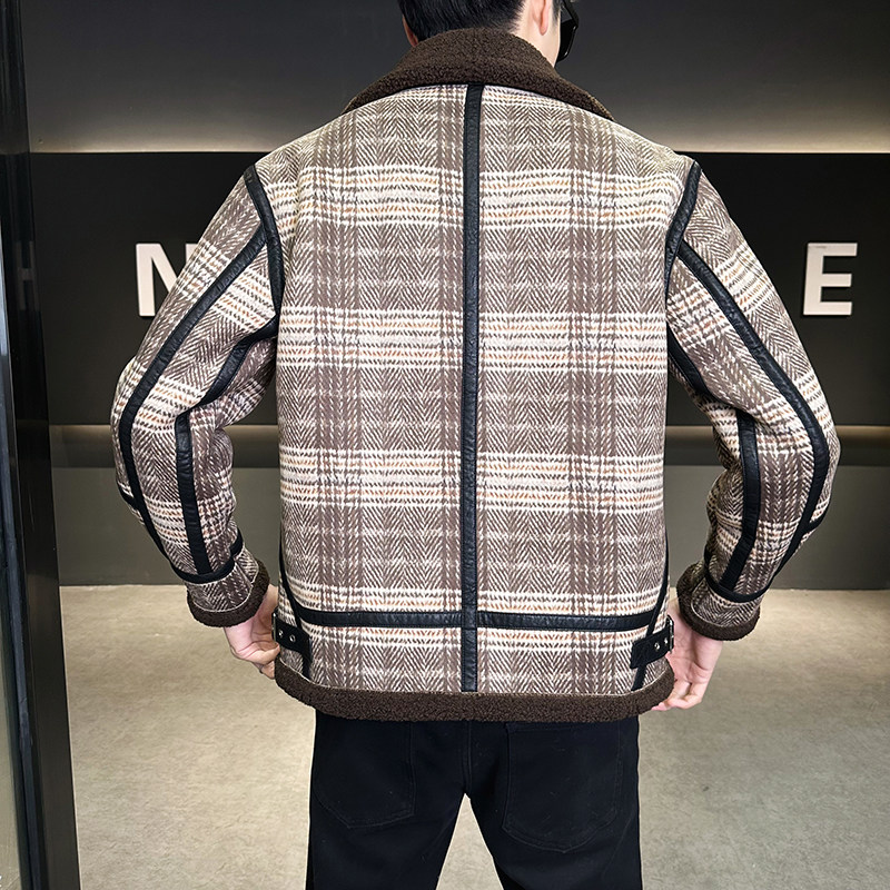 店主风2025年冬季主推款皮毛一体保暖外套D209A-PT589A-P255两色,男装棉衣,电商D209A