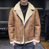店主风2025冬季新款大码皮毛一体休闲夹克外套男D209A-PT581-P245，男装夹克，电商D209A