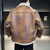 店主风2025年冬季新款皮毛一体休闲夹克外套D209A-PT587-P245，男装夹克，电商D209A