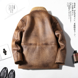 2025冬季新款大码皮毛一体夹克外套男D209A-PT989-P255两面穿，男装夹克，电商D209A