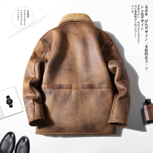 2025冬季新款大码皮毛一体夹克外套男 D209A-PT989-P255两面穿图片