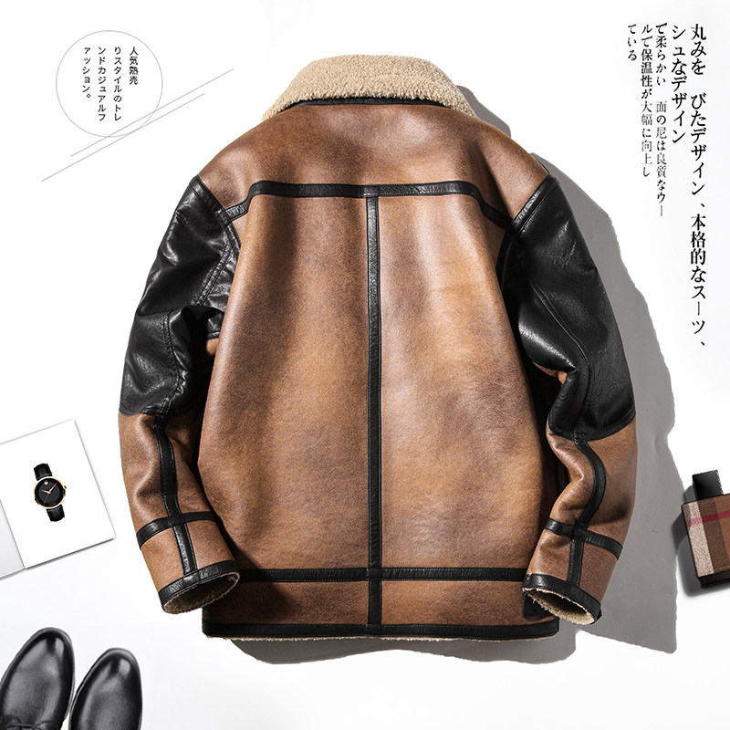 2025年冬季新款大码皮毛一体休闲夹克外套男D209A-PT999-P255,男装夹克,电商D209A