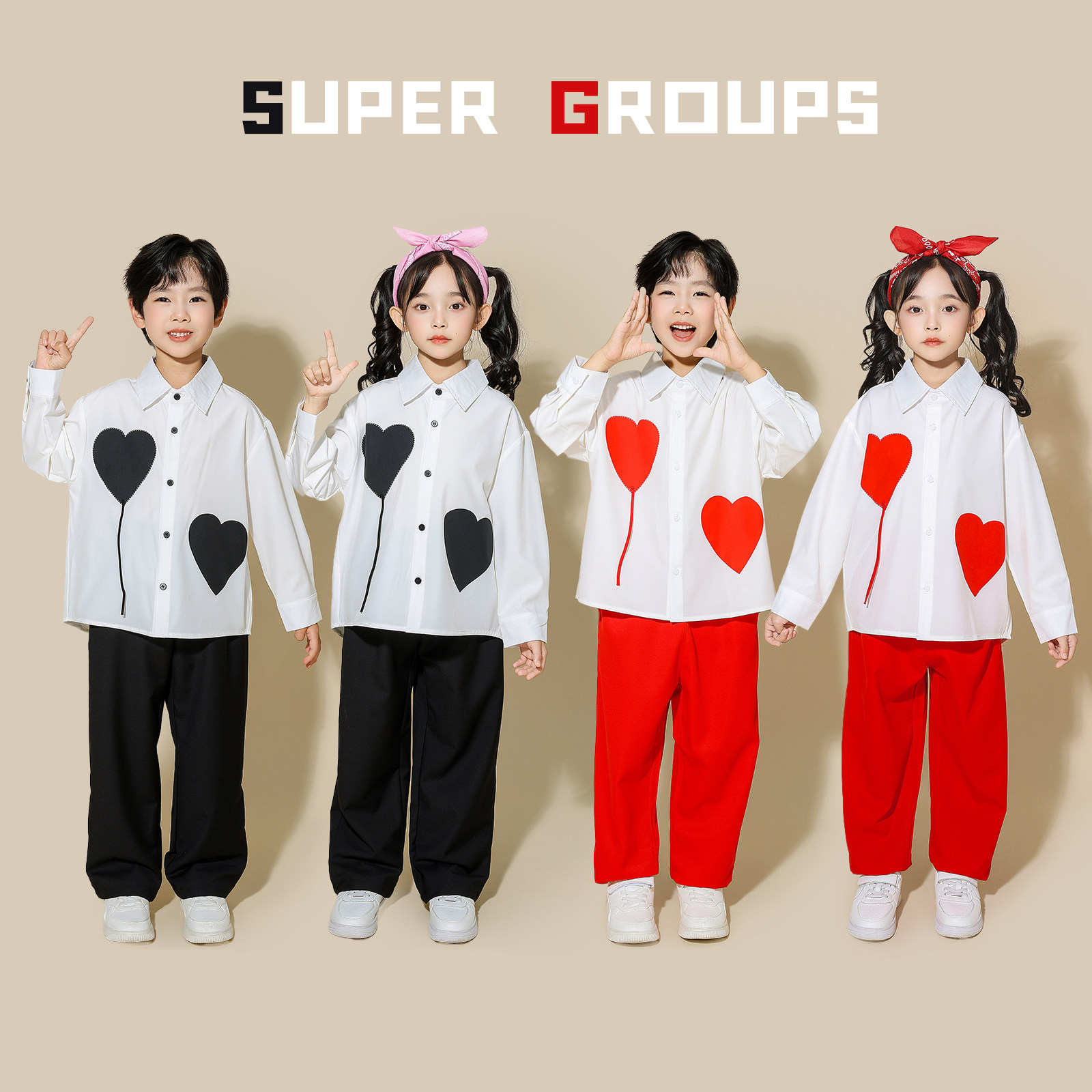 比赛运动会服装儿童啦啦队演出服