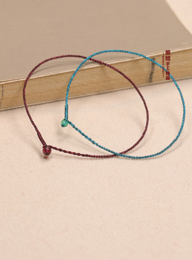 极细防水叠戴蜡线编织手绳