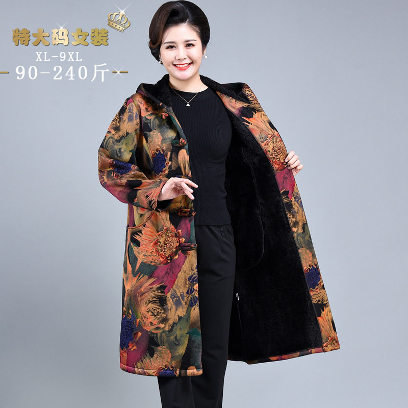 特大码奶奶外套200斤中老年女装