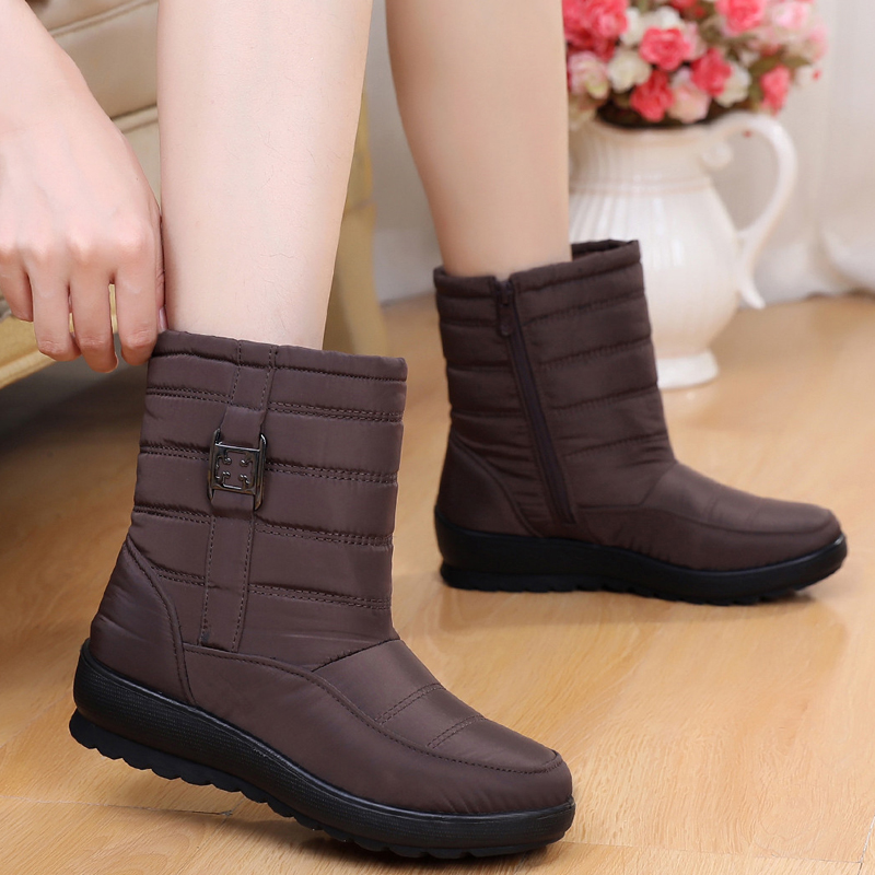 中老年雪地靴平跟棉靴防滑保暖