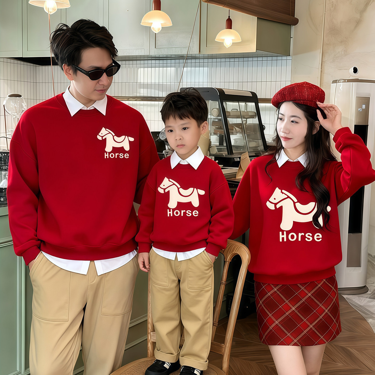 马年亲子装加绒卫衣秋冬一家三口四口2026新款全家福母子母女装,童装/婴儿装/亲子装,亲子装/亲子时装,淘宝优惠券,粉丝福利购,淘宝优惠卷