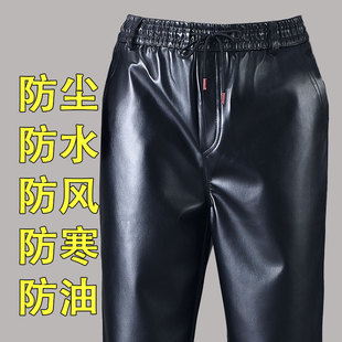 冬季保暖皮裤男加绒加厚防风防寒皮裤男士摩托骑行代驾外卖皮棉裤
