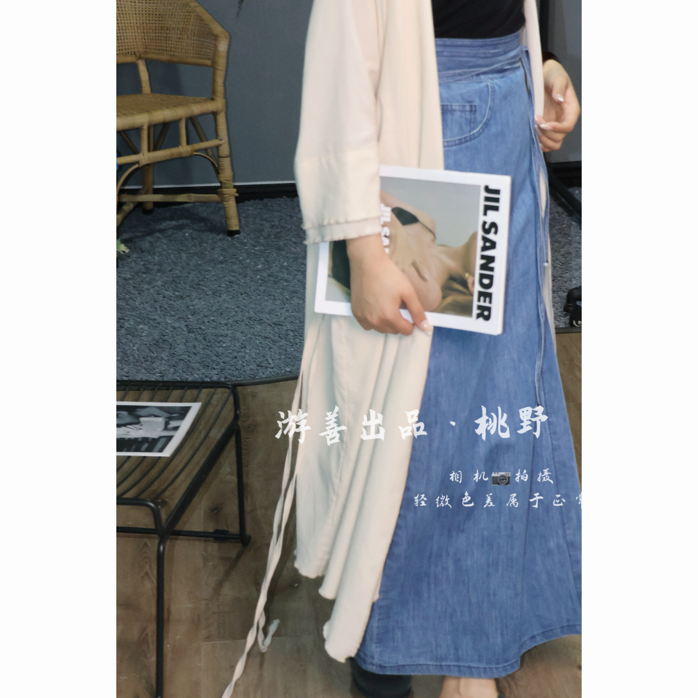 【春款上新】纯棉牛仔裹裙女装半身裙百搭夏季复古开叉高腰直筒